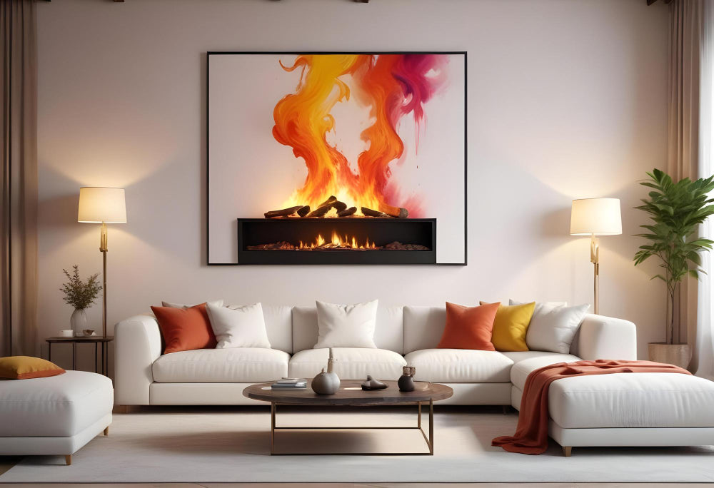 Arranging Canvas Art Prints Around a TV or Fireplace