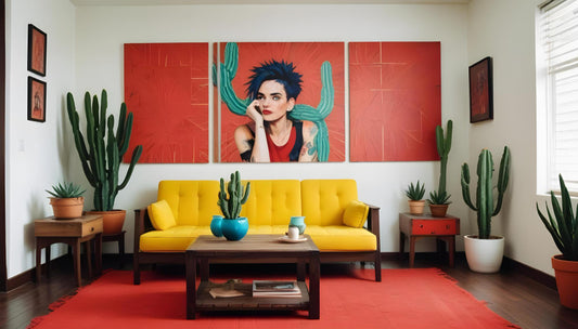 How to Use Wall Art to complement Bold Color Accents