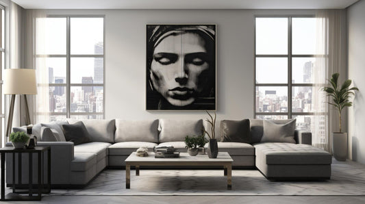 Use a Monochrome Canvas Wall Art to Create a Sleek, Minimalist Detail in Interior Designing