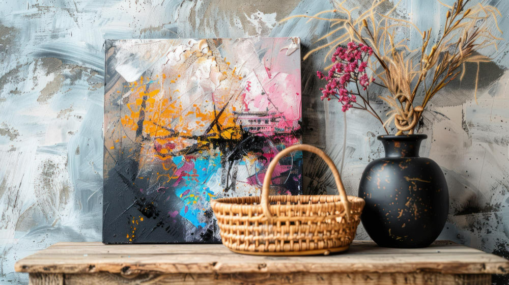 How to Mix Canvas Art Prints with Sculptural Decor