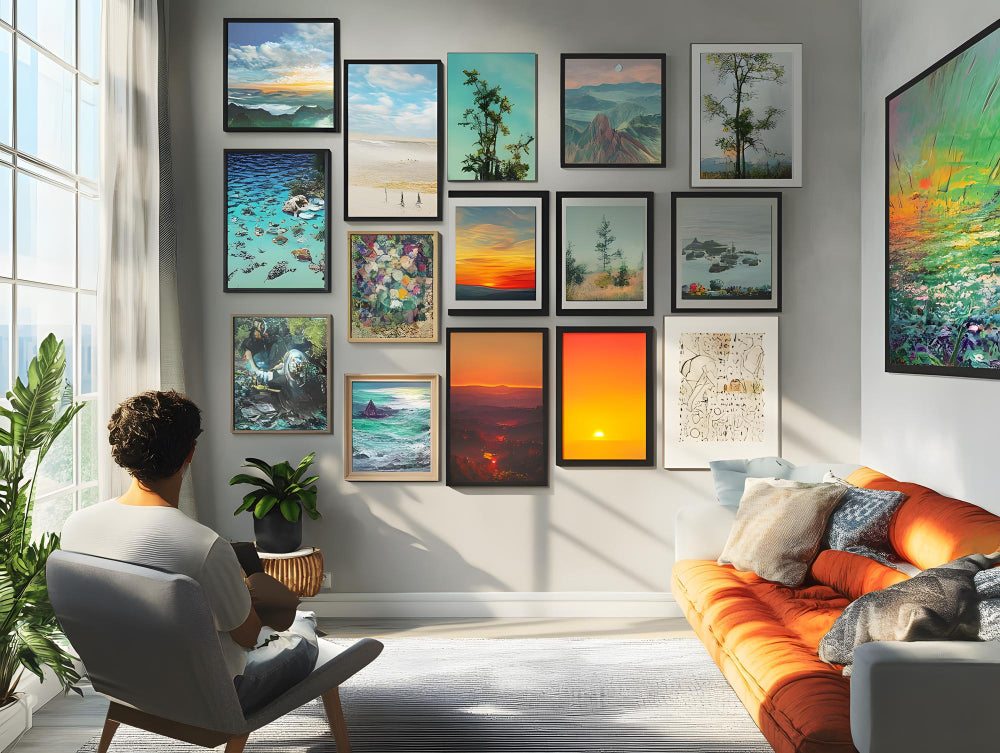 Designing a Gallery Wall with Canvas Art Prints and Other Media