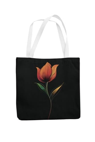 Art to Doors | Minimalist Tulip Sketch | Tote Bags | Shopping Bag For Grocery | Aesthetic Carry Bag | Tote Bag for Shopping, Travel, office & beach bags for women