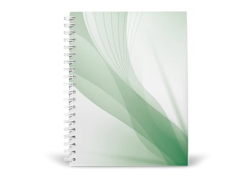 Art to Doors | Serene Green Flow | Spiral Notebooks | A5 Size Paper | 120 Pages | 70 GSM Paper | Attractive Cover Designs