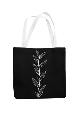 Art to Doors | White Sketched Leaves | Tote Bags | Shopping Bag For Grocery | Aesthetic Carry Bag | Tote Bag for Shopping, Travel, office & beach bags for women