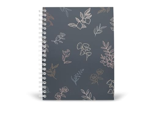 Art to Doors | Etched Botanical Motif | Spiral Notebooks | A5 Size Paper | 120 Pages | 70 GSM Paper | Attractive Cover Designs