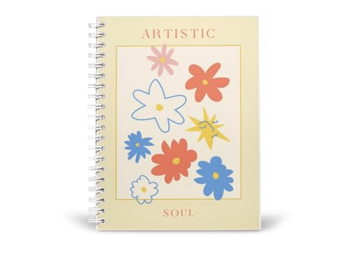 Art to Doors | Artistic Soul | Spiral Notebooks | A5 Size Paper | 120 Pages | 70 GSM Paper | Attractive Cover Designs