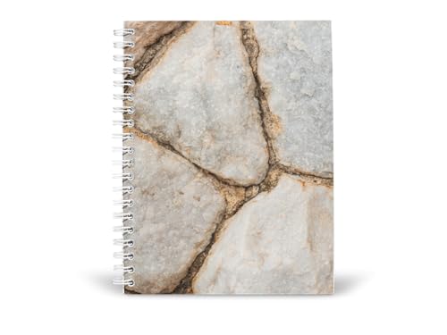 Art to Doors | Rough-Hewn Quartz | Spiral Notebooks | A5 Size Paper | 120 Pages | 70 GSM Paper | Attractive Cover Designs