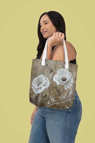 Art to Doors | Floral Grace | Tote Bags | Shopping Bag For Grocery | Aesthetic Carry Bag | Tote Bag for Shopping, Travel, office & beach bags for women|