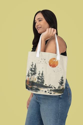 Art to Doors | Forest's Embrace | Tote Bags | Shopping Bag For Grocery | Aesthetic Carry Bag | Tote Bag for Shopping, Travel, office & beach bags for women|