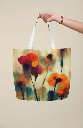 Art to Doors | Bloom & Gloom | Tote Bags | Shopping Bag For Grocery | Aesthetic Carry Bag | Tote Bag for Shopping, Travel, office & beach bags for women|