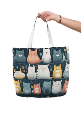 Art to Doors | Whisker Wishes | Tote Bags | Shopping Bag For Grocery | Aesthetic Carry Bag | Tote Bag for Shopping, Travel, office & beach bags for women