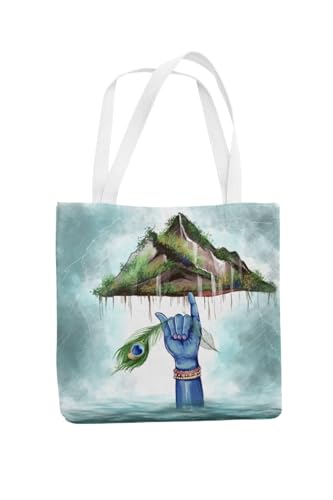 Art to Doors | Krishna's Power | Tote Bags | Shopping Bag For Grocery | Aesthetic Carry Bag | Tote Bag for Shopping, Travel, office & beach bags for women