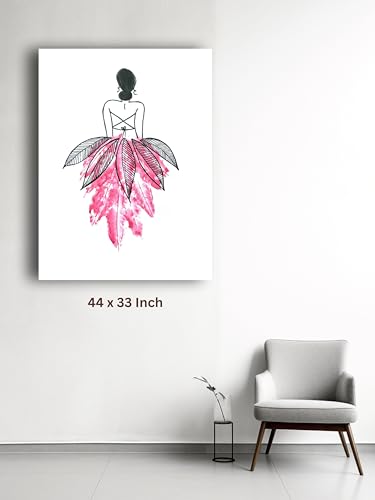 Art to Doors | Ladylove Leaf Impression | Artist Sowmya Pradeep | Vertical | Art Prints | Home Decor | Wall Art | Gift Items | Canvas Frame