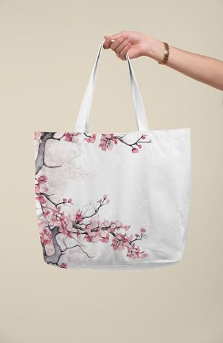 Art to Doors | Sakura Dreams | Tote Bags | Shopping Bag For Grocery | Aesthetic Carry Bag | Tote Bag for Shopping, Travel, office & beach bags for women