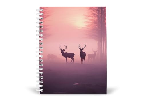 Art to Doors | Pink Dawn | Spiral Notebooks | A5 Size Paper | 120 Pages | 70 GSM Paper | Attractive Cover Designs