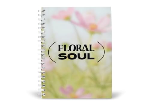 Art to Doors | Floral Soul | Spiral Notebooks | A5 Size Paper | 120 Pages | 70 GSM Paper | Attractive Cover Designs