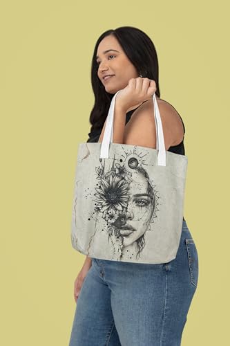 Art to Doors | Sunflower Soul | Tote Bags | Shopping Bag For Grocery | Aesthetic Carry Bag | Tote Bag for Shopping, Travel, office & beach bags for women|