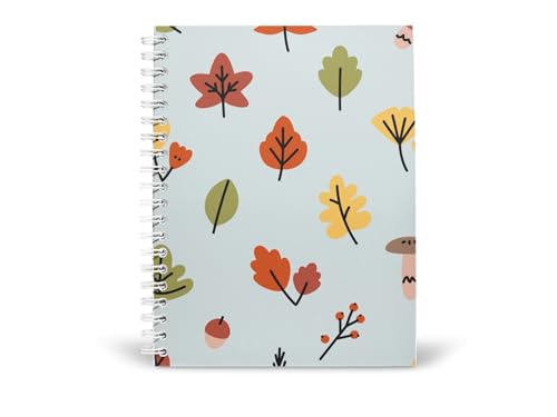 Art to Doors | Autumn Leaves Pattern | Spiral Notebooks | A5 Size Paper | 120 Pages | 70 GSM Paper | Attractive Cover Designs