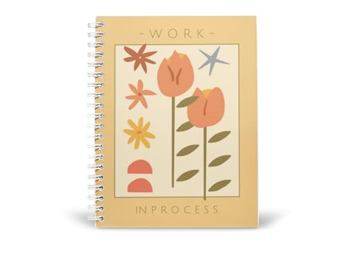 Art to Doors | Work In Process | Spiral Notebooks | A5 Size Paper | 120 Pages | 70 GSM Paper | Attractive Cover Designs