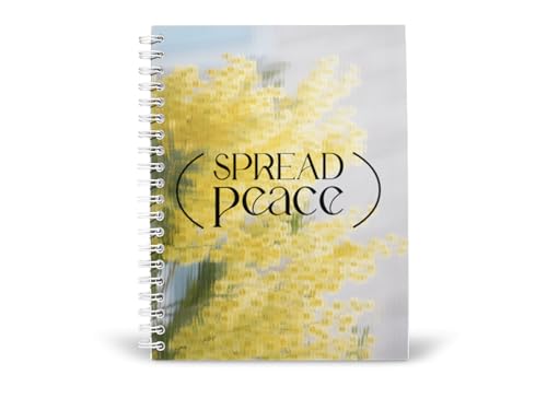 Art to Doors | Spread Peace | Spiral Notebooks | A5 Size Paper | 120 Pages | 70 GSM Paper | Attractive Cover Designs