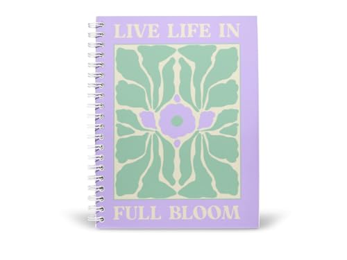 Art to Doors | Live Life In Full Bloom | Spiral Notebooks | A5 Size Paper | 120 Pages | 70 GSM Paper | Attractive Cover Designs