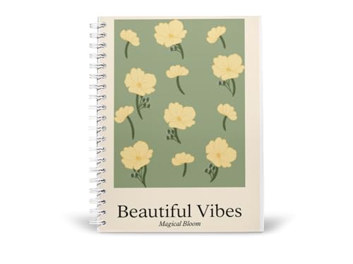 Art to Doors | Beautiful Vibes | Spiral Notebooks | A5 Size Paper | 120 Pages | 70 GSM Paper | Attractive Cover Designs