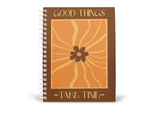 Art to Doors | Good Things Take Time | Spiral Notebooks | A5 Size Paper | 120 Pages | 70 GSM Paper | Attractive Cover Designs