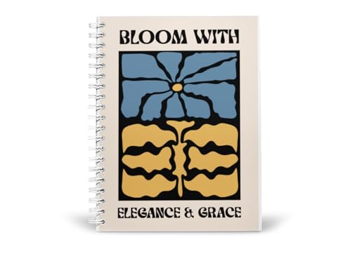 Art to Doors | Bloom With Elegance And Grace | Spiral Notebooks | A5 Size Paper | 120 Pages | 70 GSM Paper | Attractive Cover Designs