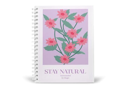 Art to Doors | Stay Natural | Spiral Notebooks | A5 Size Paper | 120 Pages | 70 GSM Paper | Attractive Cover Designs