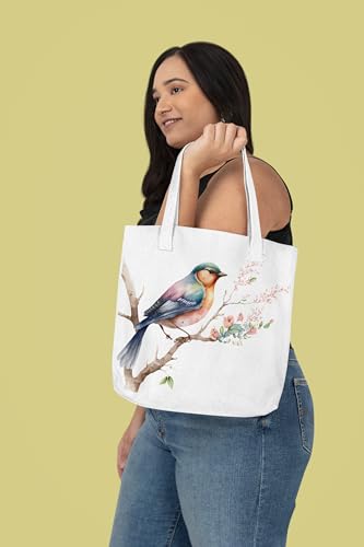 Art to Doors | Bird Song | Tote Bags | Shopping Bag For Grocery | Aesthetic Carry Bag | Tote Bag for Shopping, Travel, office & beach bags for women