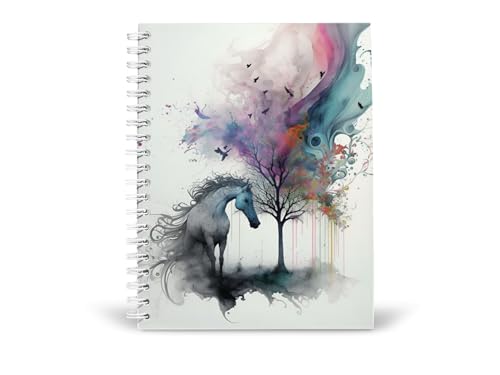 Art to Doors | Power of the Horse | Spiral Notebooks | A5 Size Paper | 120 Pages | 70 GSM Paper | Attractive Cover Designs