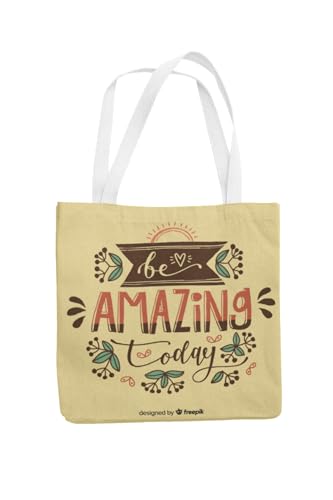 Art to Doors | Be Amazing Today | Tote Bags | Shopping Bag For Grocery | Aesthetic Carry Bag | Tote Bag for Shopping, Travel, office & beach bags for women