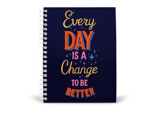 Art to Doors | Change To Be Better | Spiral Notebooks | A5 Size Paper | 120 Pages | 70 GSM Paper | Attractive Cover Designs