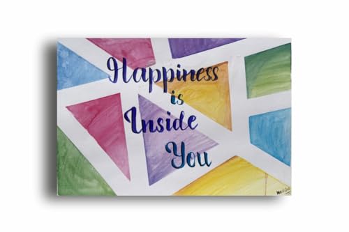 Art to Doors| Happiness | Artist Akanksha Jain | Rectangle | Art Print | Home Decor | Wall Decor | Gift Items | Canvas Frame