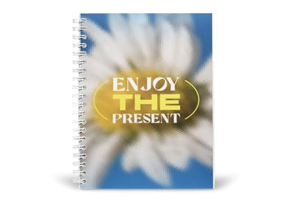 Art to Doors | Enjoy The Present | Spiral Notebooks | A5 Size Paper | 120 Pages | 70 GSM Paper | Attractive Cover Designs