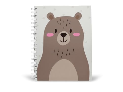 Art to Doors | Cute Bear | Spiral Notebooks | A5 Size Paper | 120 Pages | 70 GSM Paper | Attractive Cover Designs