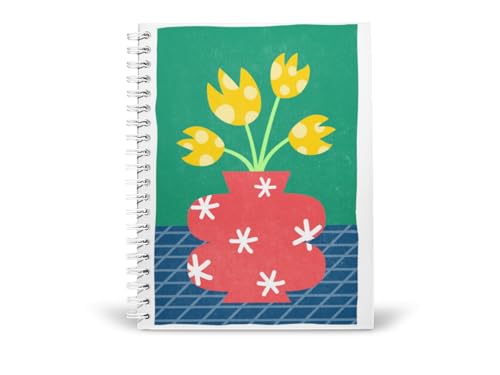 Art to Doors | Polka Dot Blooms | Spiral Notebooks | A5 Size Paper | 120 Pages | 70 GSM Paper | Attractive Cover Designs