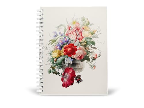 Art to Doors | Nature's Bouquet | Spiral Notebooks | A5 Size Paper | 120 Pages | 70 GSM Paper | Attractive Cover Designs