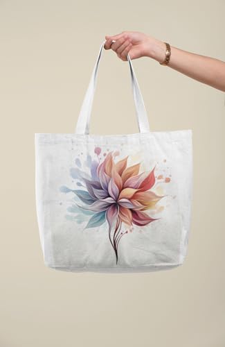 Art to Doors | Swirling Blooms | Tote Bags | Shopping Bag For Grocery | Aesthetic Carry Bag | Tote Bag for Shopping, Travel, office & beach bags for women