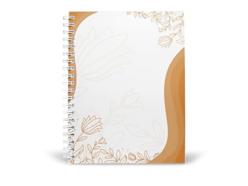 Art to Doors | Floral Frame | Spiral Notebooks | A5 Size Paper | 120 Pages | 70 GSM Paper | Attractive Cover Designs