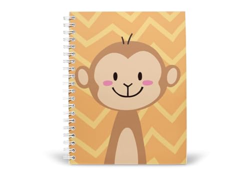 Art to Doors | Cute Monkey | Spiral Notebooks | A5 Size Paper | 120 Pages | 70 GSM Paper | Attractive Cover Designs