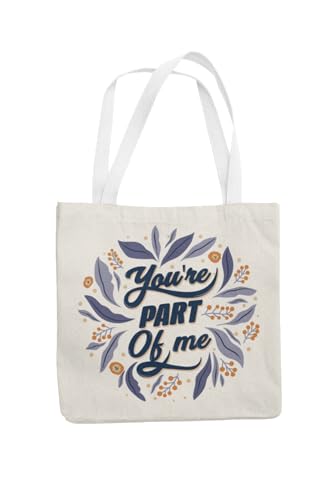 Art to Doors | You're A Part Of Me | Tote Bags | Shopping Bag For Grocery | Aesthetic Carry Bag | Tote Bag for Shopping, Travel, office & beach bags for women