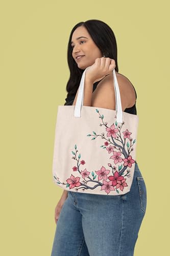 Art to Doors | Beauty in Bloom | Tote Bags | Shopping Bag For Grocery | Aesthetic Carry Bag | Tote Bag for Shopping, Travel, office & beach bags for women