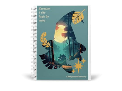 Art to Doors | Courage is not fleeing from fear | Spiral Notebooks | A5 Size Paper | 120 Pages | 70 GSM Paper | Attractive Cover Designs