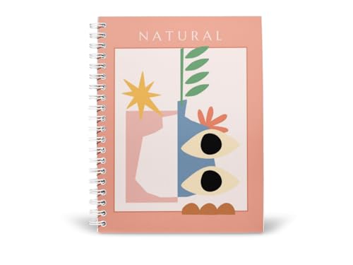 Art to Doors | Natural | Spiral Notebooks | A5 Size Paper | 120 Pages | 70 GSM Paper | Attractive Cover Designs