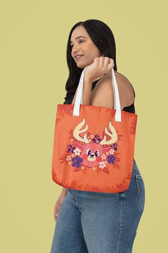 Art to Doors | Deer Delight | Tote Bags | Shopping Bag For Grocery | Aesthetic Carry Bag | Tote Bag for Shopping, Travel, office & beach bags for women