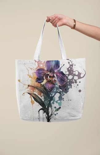 Art to Doors | Orchid Bloom | Tote Bags | Shopping Bag For Grocery | Aesthetic Carry Bag | Tote Bag for Shopping, Travel, office & beach bags for women|