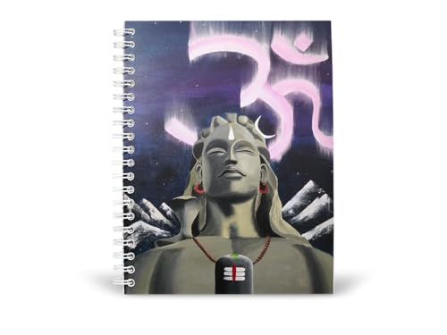 Art to Doors | Adi-Yogi Shiva | Artist Sudesh Kundley | Spiral Notebooks | A5 Size Paper | 120 Pages | 70 GSM Paper | Attractive Cover Designs