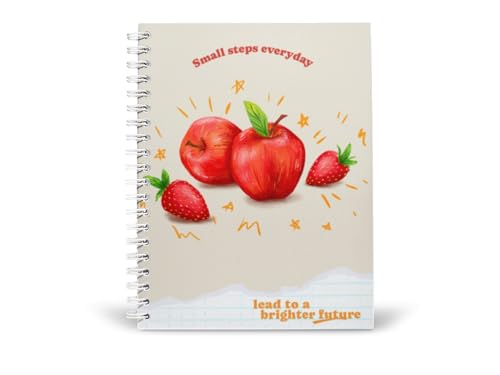 Art to Doors | Small Steps Everyday | Spiral Notebooks | A5 Size Paper | 120 Pages | 70 GSM Paper | Attractive Cover Designs