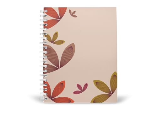 Art to Doors | Warm Earth Tones | Spiral Notebooks | A5 Size Paper | 120 Pages | 70 GSM Paper | Attractive Cover Designs